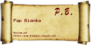 Pap Bianka névjegykártya