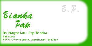 bianka pap business card